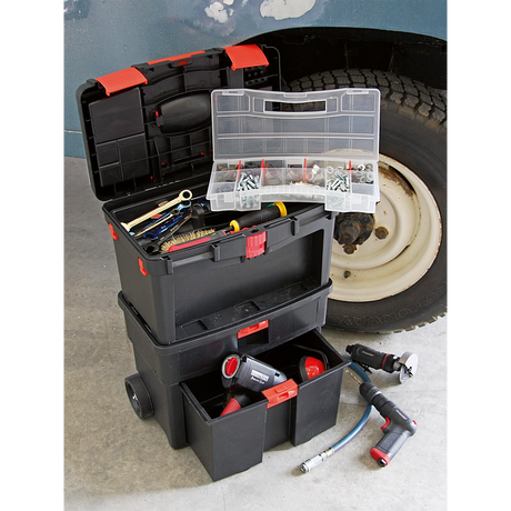 Mobile Toolbox with Tote Tray & Removable Assortment Box - AP850 - Farming Parts