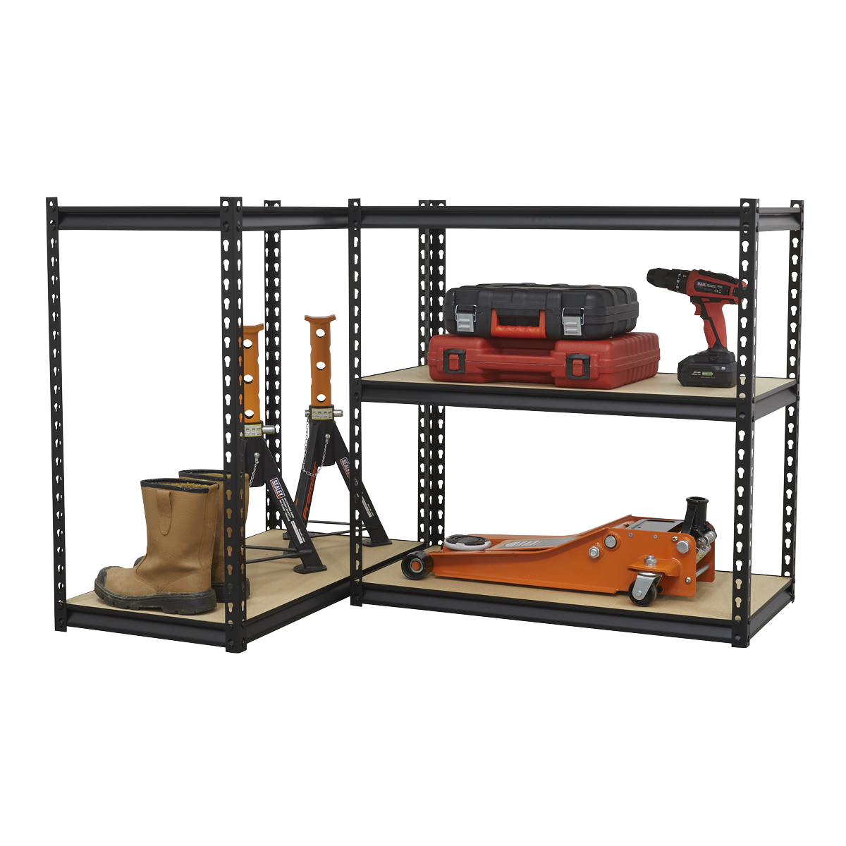 Racking Unit with 5 Shelves 340kg Capacity Per Level - AP900R - Farming Parts