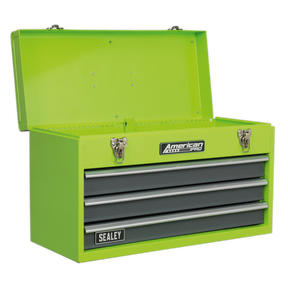 Tool Chest 3 Drawer Portable with Ball-Bearing Slides - Green/Grey - AP9243BBHV - Farming Parts