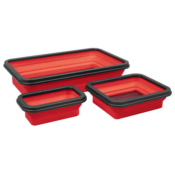 Sealey | Collapsible Magnetic Parts Tray - Set of 3 - APCMTS