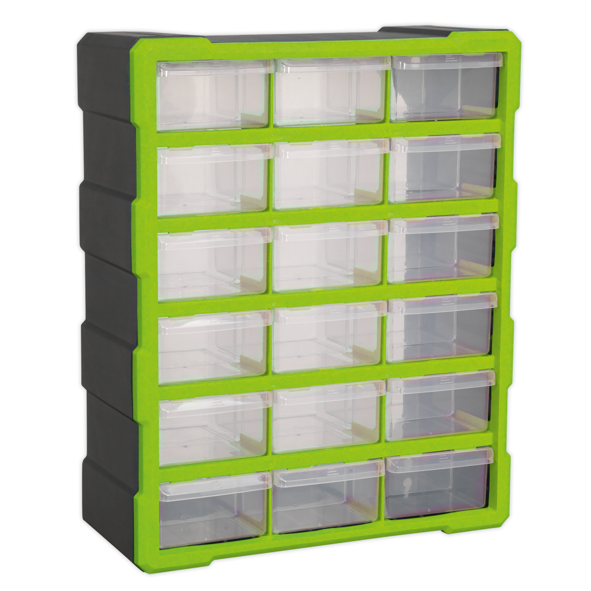 Cabinet Box 18 Drawer - Green/Black - APDC18HV - Farming Parts