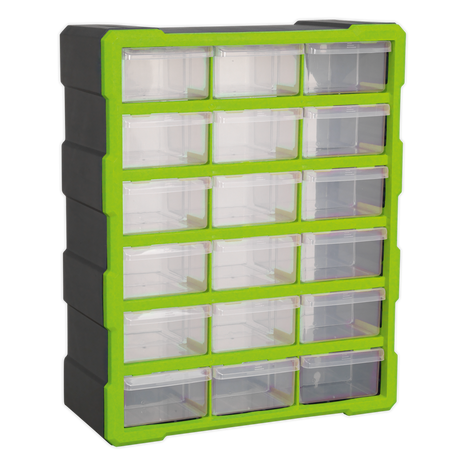 Cabinet Box 18 Drawer - Green/Black - APDC18HV - Farming Parts