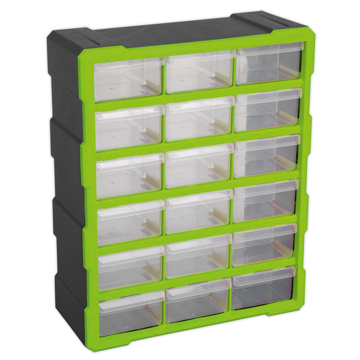 Cabinet Box 18 Drawer - Green/Black - APDC18HV - Farming Parts