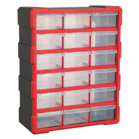Cabinet Box 18 Drawer - Red/Black - APDC18R - Farming Parts