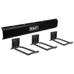 Sealey | Wall Mounting 3 Closed End Hook Storage Rail - APHKIT7