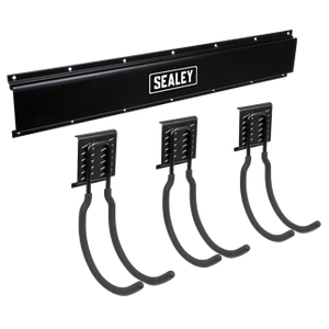 Sealey | Wall Mounting 3 Large Hook Storage Rail - APHKIT8