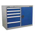 Industrial Cabinet/Workstation 5 Drawer & 1 Shelf Locker - API1103B - Farming Parts
