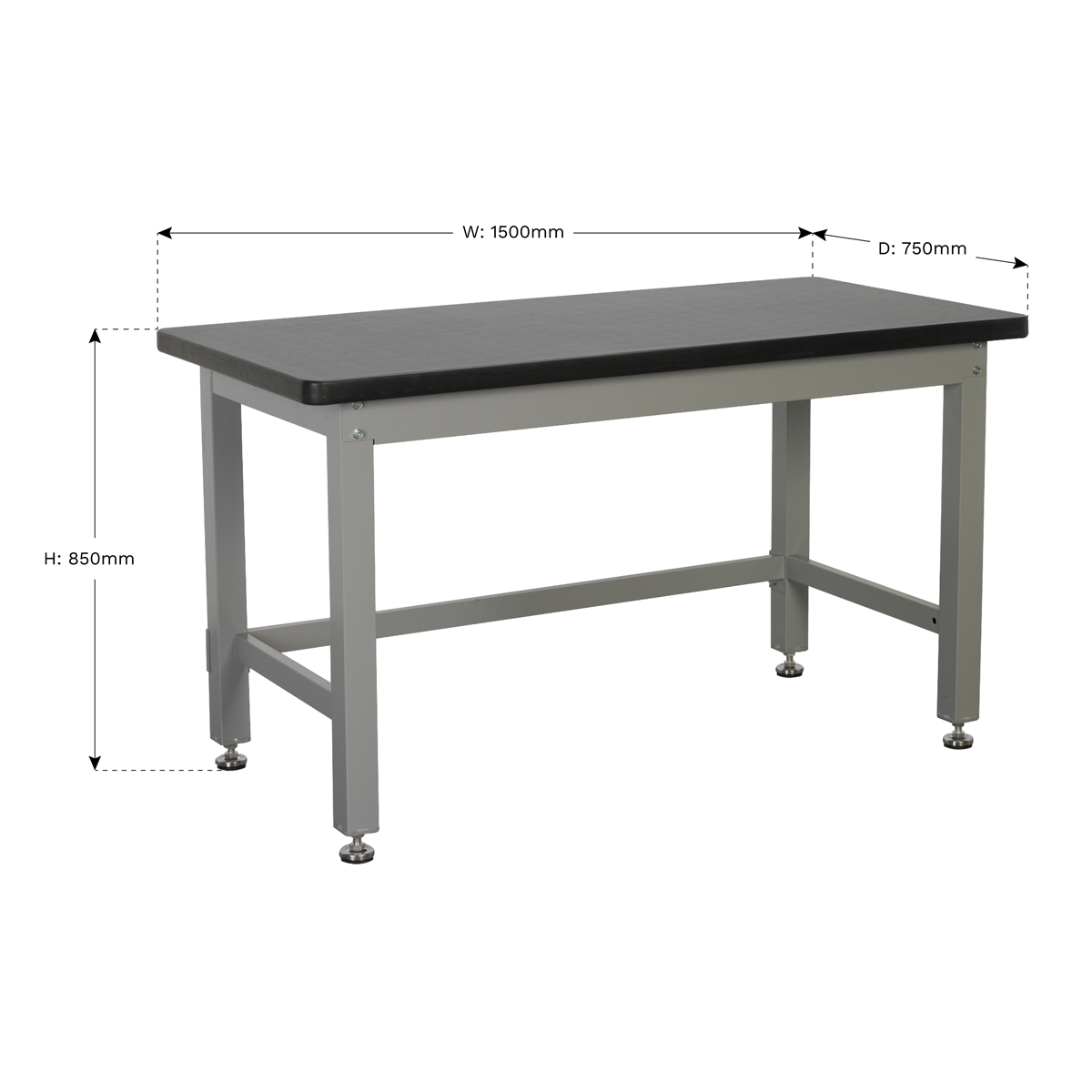 Workbench Steel Industrial 1.5m - API1500 - Farming Parts