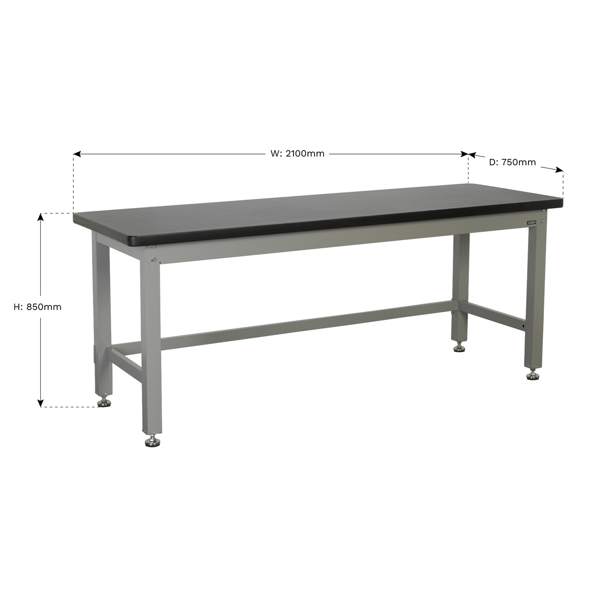 Workbench Steel Industrial 2.1m - API2100 - Farming Parts