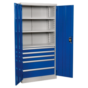 Industrial Cabinet 5 Drawer 3 Shelf 1800mm - APICCOMBO5 - Farming Parts