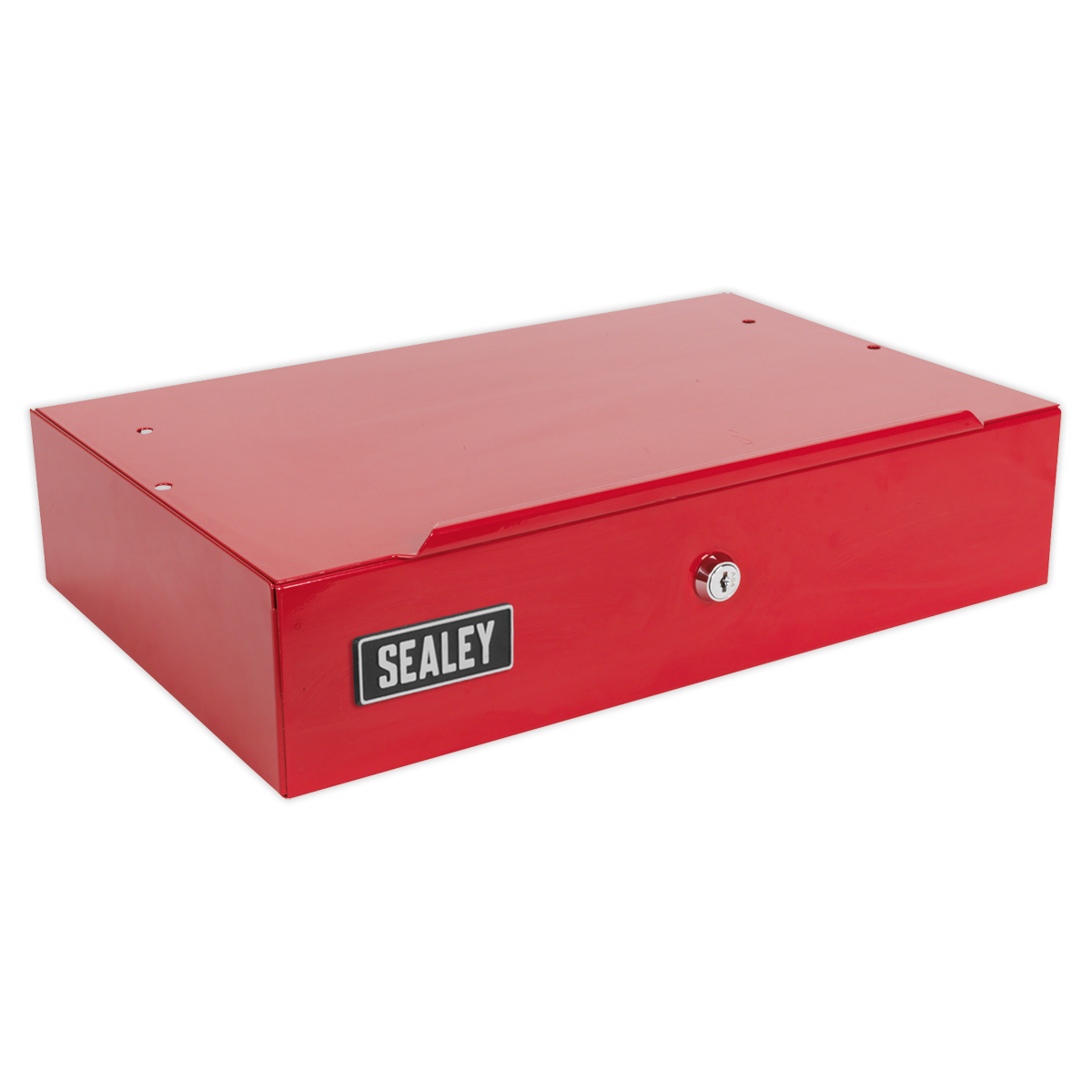 Red Sealey Side Cabinet for Long Handle Tools (APLHT) with a lock on the front, offering a secure lockable storage unit for your tools.