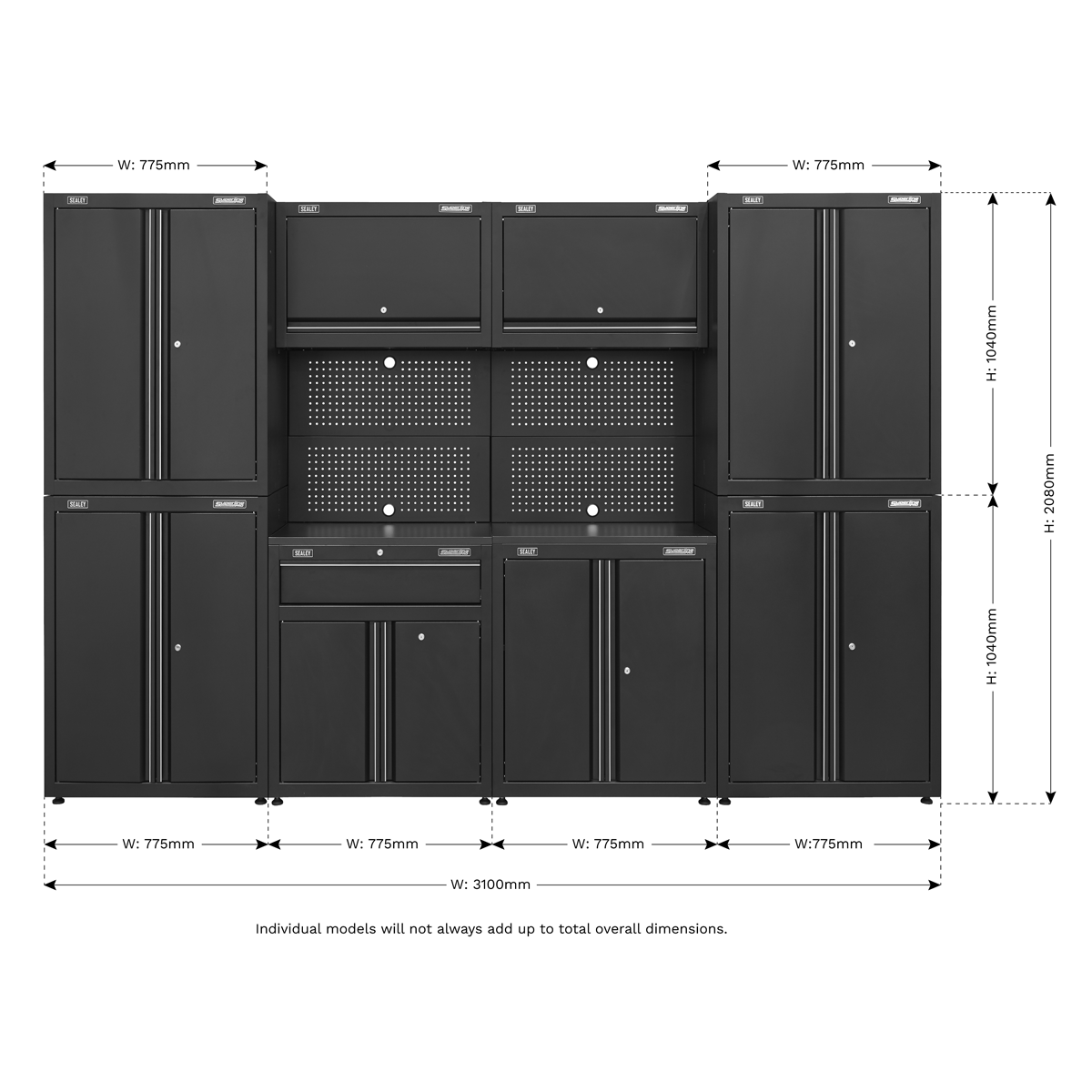 Rapid-Fit 3.1m Modular Garage Storage System - APMS10HFP - Farming Parts