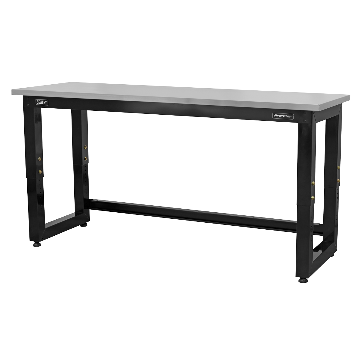 Steel Adjustable Workbench with Stainless Steel Worktop 1830mm - Heavy-Duty - APMS23 - Farming Parts