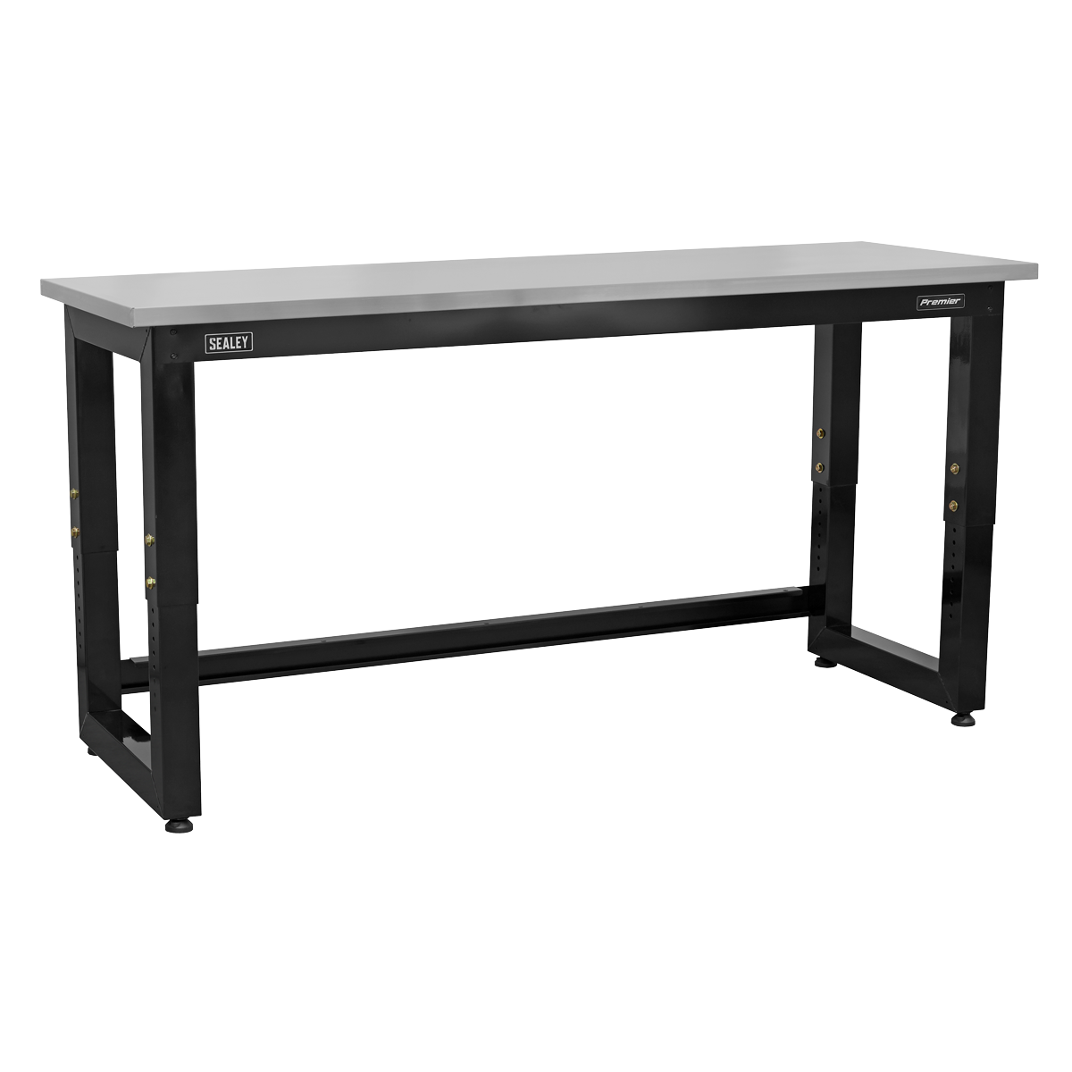 Steel Adjustable Workbench with Stainless Steel Worktop 1830mm - Heavy-Duty - APMS23 - Farming Parts