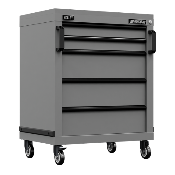 Superline PRO® Black Edition Modular Mobile Cabinet 5 Drawer 650mm - SE-APMS34BE