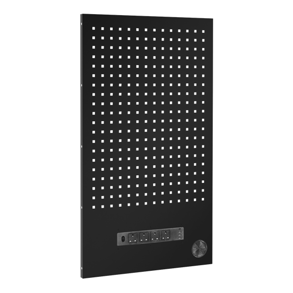 Superline PRO® Black Edition Modular Back Panel with Power Bar 600mm - SE-APMS3BEBP