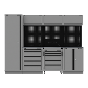 Superline PRO® Black Edition Storage System with Stainless Worktop 2.64m - SE-APMSBESTACK02SS