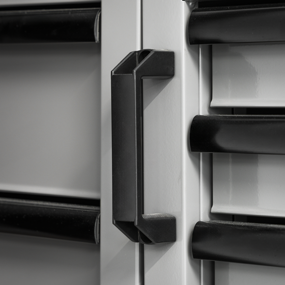Superline PRO® Black Edition Storage System with Stainless Worktop 2.04m - SE-APMSBESTACK03SS