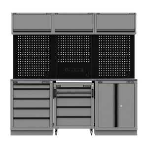 Superline PRO® Black Edition Storage System with Stainless Worktop 2.04m - SE-APMSBESTACK03SS