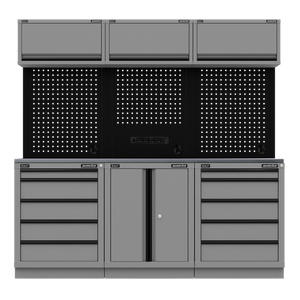 Superline PRO® Black Edition Storage System with Stainless Worktop 2.04m - SE-APMSBESTACK04SS