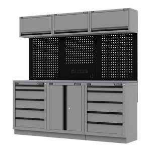 Superline PRO® Black Edition Storage System with Stainless Worktop 2.04m - SE-APMSBESTACK04SS