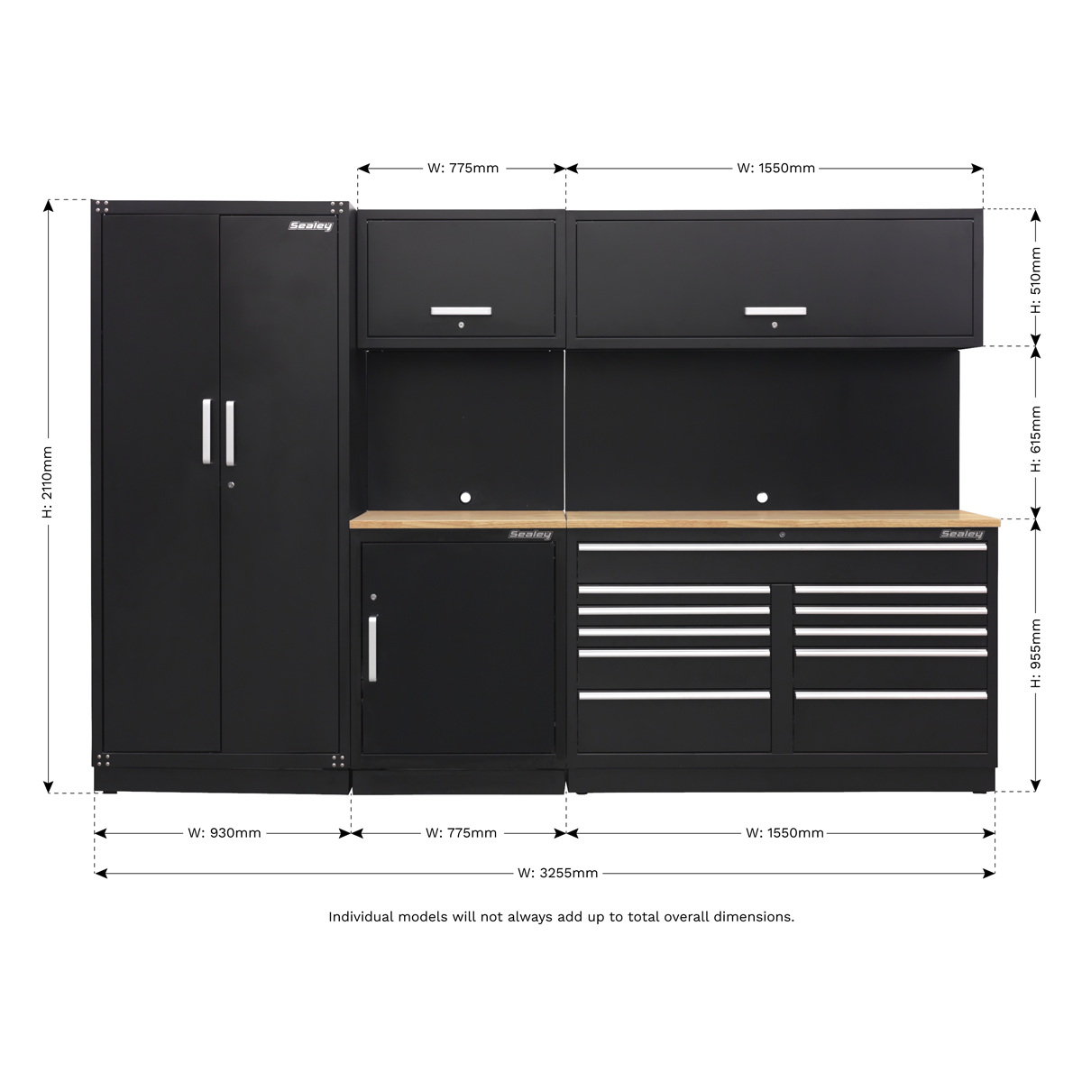 Premier 3.3m Storage System - Oak Worktop - APMSCOMBO2W - Farming Parts