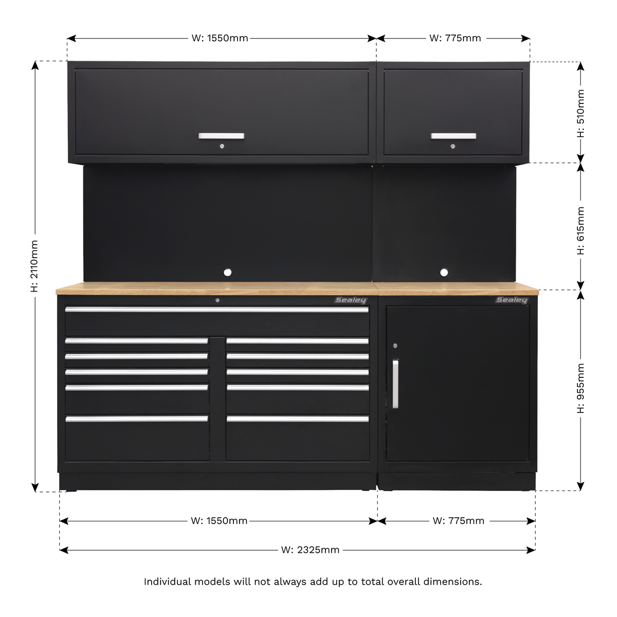 Premier 2.3m Storage System - Oak Worktop - APMSCOMBO4W - Farming Parts