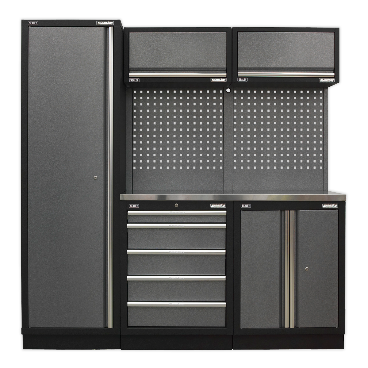 Superline PRO® 2.0m Storage System - Stainless Worktop - APMSSTACK02SS - Farming Parts