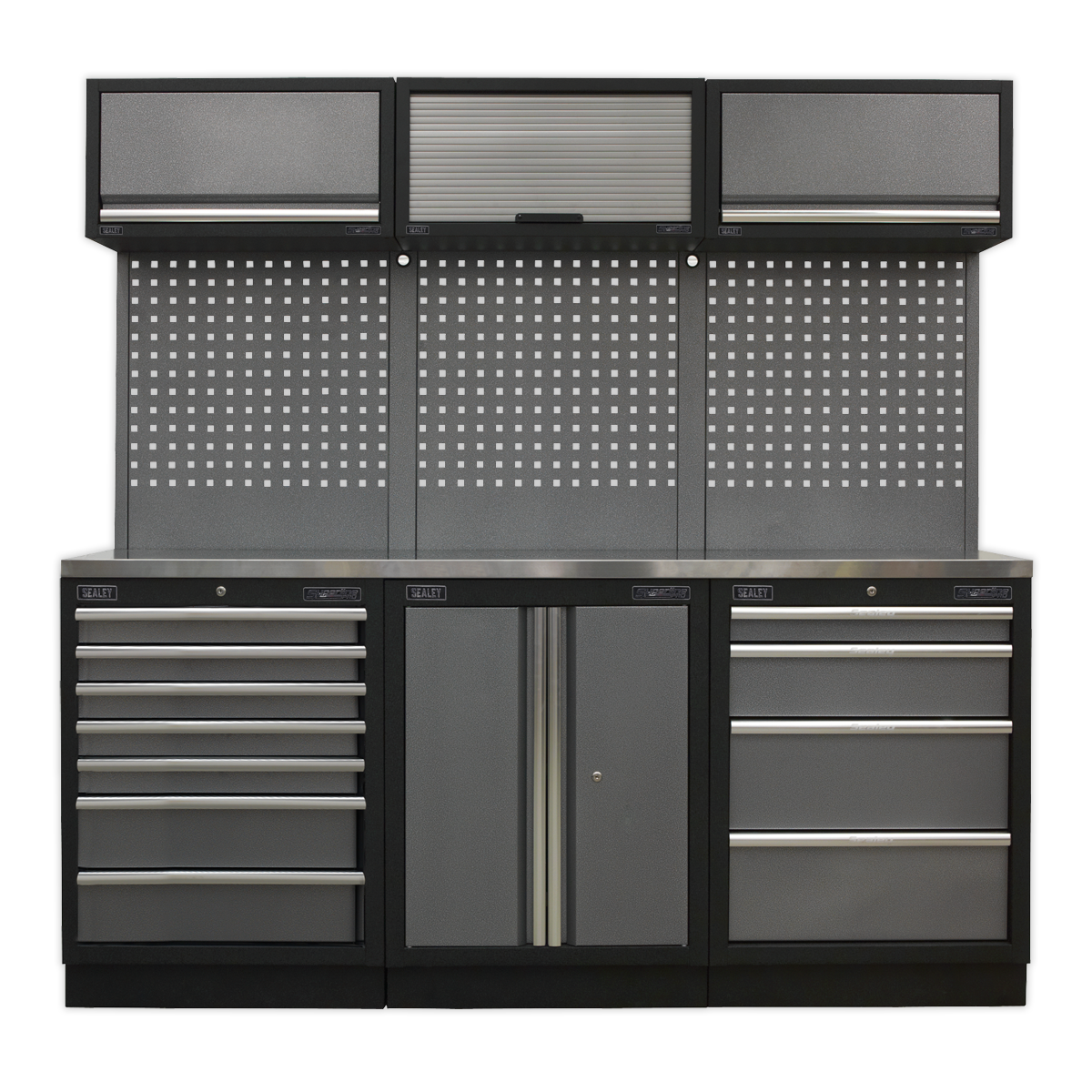 Superline PRO® 2.0m Storage System - Stainless Worktop - APMSSTACK07SS - Farming Parts