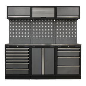 Superline PRO® 2.0m Storage System - Stainless Worktop - APMSSTACK07SS - Farming Parts