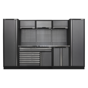 Superline PRO® 3.24m Storage System - Stainless Steel Worktop - APMSSTACK13SS - Farming Parts