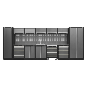 Superline PRO® 4.9m Storage System - Stainless Worktop - APMSSTACK17SS - Farming Parts