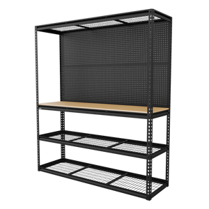 Sealey | Heavy-Duty Modular Workbench with Racking & Pegboard 1820mm 300kg Capacity Per Level - APMWB1