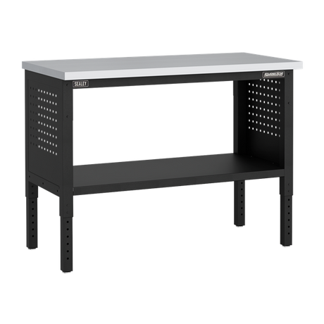 Superline PRO® Modular Workbench with 4 Drawers & Cupboard Stainless Steel Worktop 1265mm - SE-APMWB50COMBO1SS