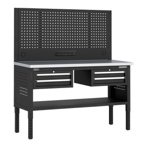 Superline PRO® Modular Workbench with 4 Drawers Stainless Steel Worktop 1525mm - SE-APMWB60COMBO3SS