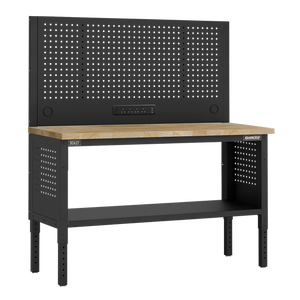 Superline PRO® Modular Workbench with Pegboard Back Panel Wooden Worktop 1525mm - SE-APMWB60COMBOW