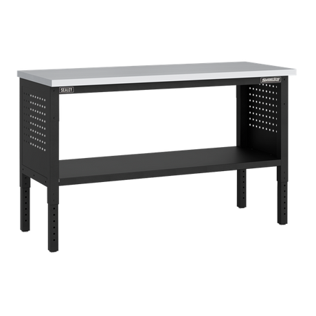 Superline PRO® Modular Workbench with Pegboard Back Panel Stainless Steel Worktop 1525mm - SE-APMWB60COMBOSS