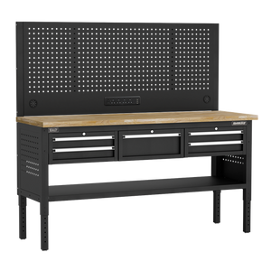 Superline PRO® Modular Workbench with 5 Drawers Wooden Worktop 1830mm - SE-APMWB72COMBO3W