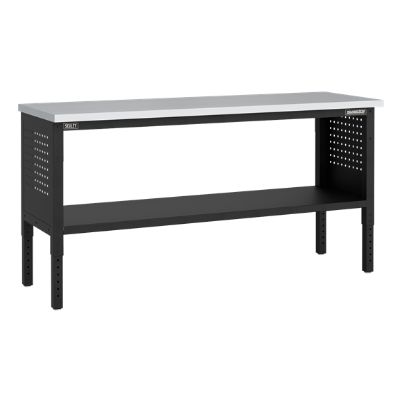 Superline PRO® Modular Workbench with 6 Drawers & Cupboard Stainless Steel Worktop 1830mm - SE-APMWB72COMBO2SS