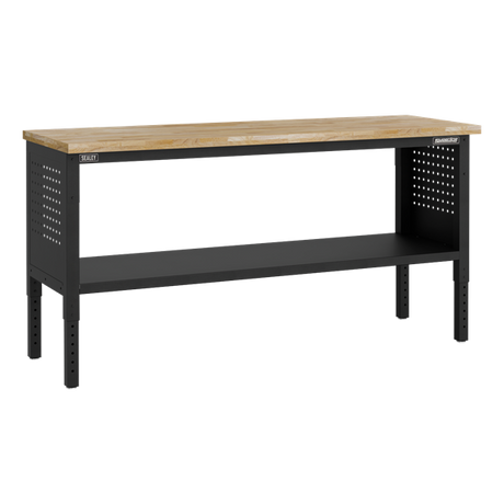 Superline PRO® Modular Workbench with Pegboard Back Panel Wooden Worktop 1830mm - SE-APMWB72COMBOW