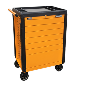 Rollcab 7 Drawer Push-To-Open - Orange - APPD7O - Farming Parts