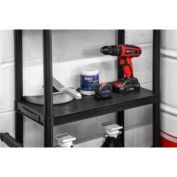 Sealey Plastic Racking Unit 3 Shelves 25kg Capacity Per Level SE APPR3