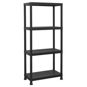Plastic Racking Unit with 4 Shelves 25kg Capacity Per Level - SE-APPR4