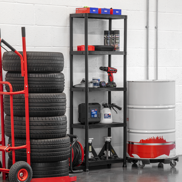 Plastic Racking Unit with 5 Shelves 25kg Capacity Per Level - SE-APPR5
