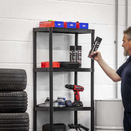 Sealey Plastic Racking Unit 5 Shelves 25kg Capacity Per Level SE APPR5