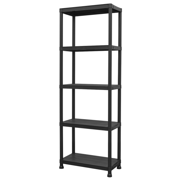 Plastic Racking Unit with 5 Shelves 25kg Capacity Per Level - SE-APPR5