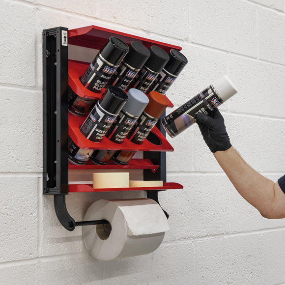 Sealey Spray Can Storage Rack with 8 Can Holders SE APSCR8