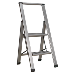 Aluminium Professional Folding Step Ladder 2-Step 150kg Capacity - APSL2 - Farming Parts