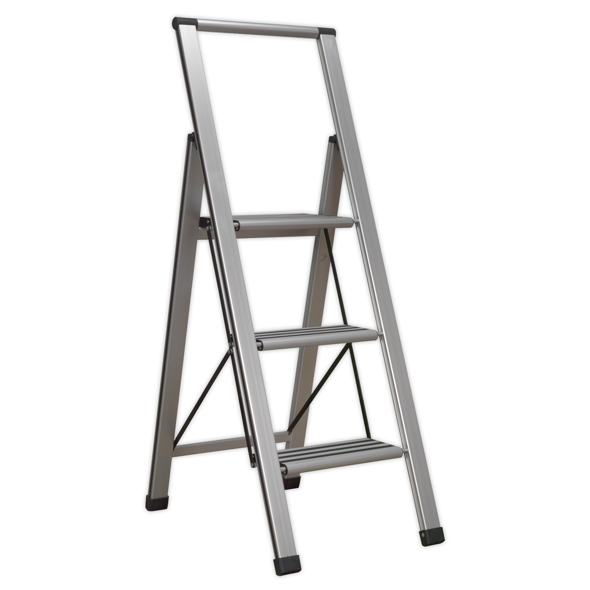 Aluminium Professional Folding Step Ladder 3-Step 150kg Capacity - APSL3 - Farming Parts