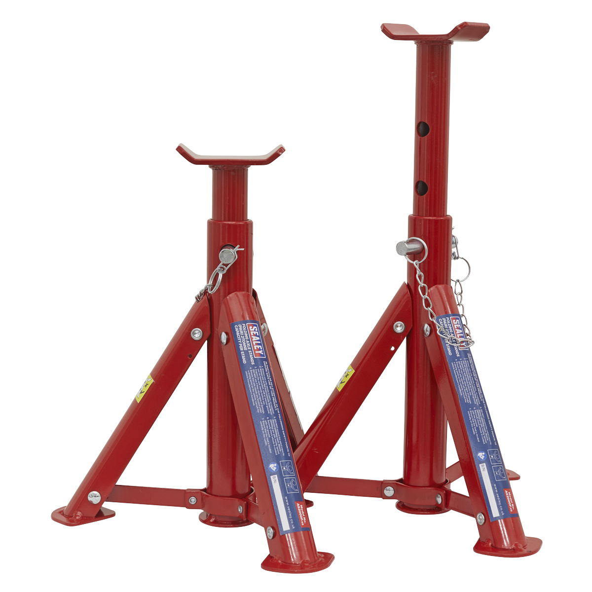 Axle Stands (Pair) 2 Tonne Capacity per Stand - Folding Type - AS2000F - Farming Parts